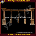 high quality hand carved yellow marble gazebo for garden decoration